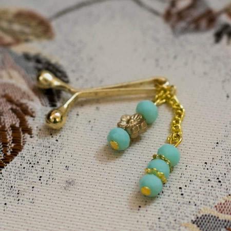 رنگ بندی گیره روسری فیروزه