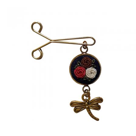 تولید انواع گیره روسری گلدوزی شده صادراتی