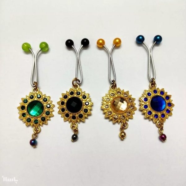 قیمت گیره روسری و شال نگین دار مدل گل