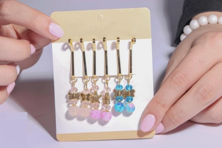 قیمت خرید عمده بهترین گیره روسری طرح برگ رنگی